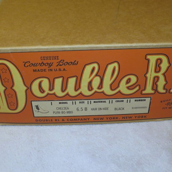 Ralph Lauren RRL Women's Black Hair on Hide Plainview Chelsea Boots 6.5 B NWB - Picture 13 of 13